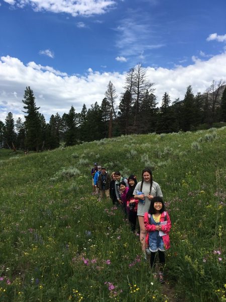 Yellowstone Family Adventure participants enjoying time in nature!