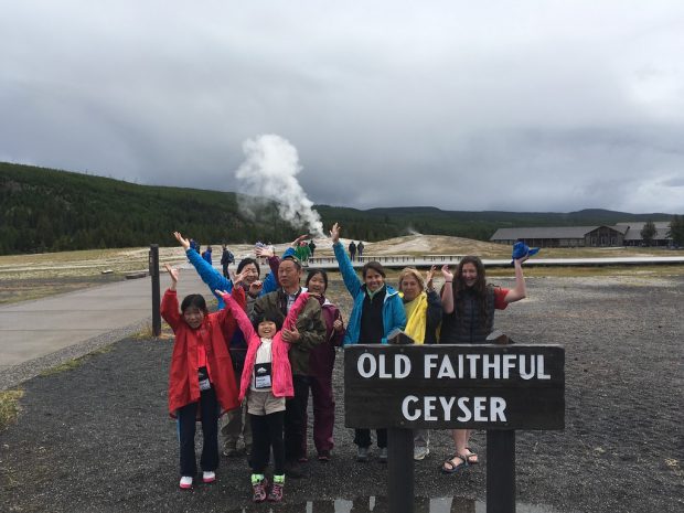 Visiting Old Faithful-one of the most iconic geysers in the world!