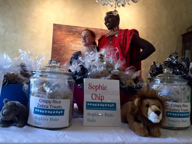 Sophie’s bake sale also included a special guest this year, Peter Lalampaa from Grevy’s Zebra Trust.