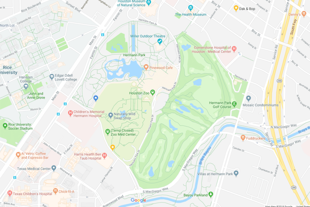 Houston Zoo Map